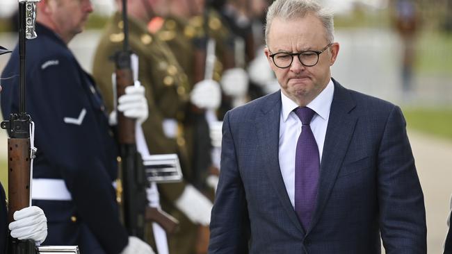 PM Anthony Albanese at the Queen's Platinum Jubilee celebrations in Canberra. Picture: NCA NewsWire / Martin Ollman