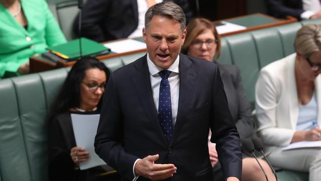 Deputy Labor Leader Richard Marles speaks during condolence motion for former Prime Minister Bob Hawke. Picture: Kym Smith