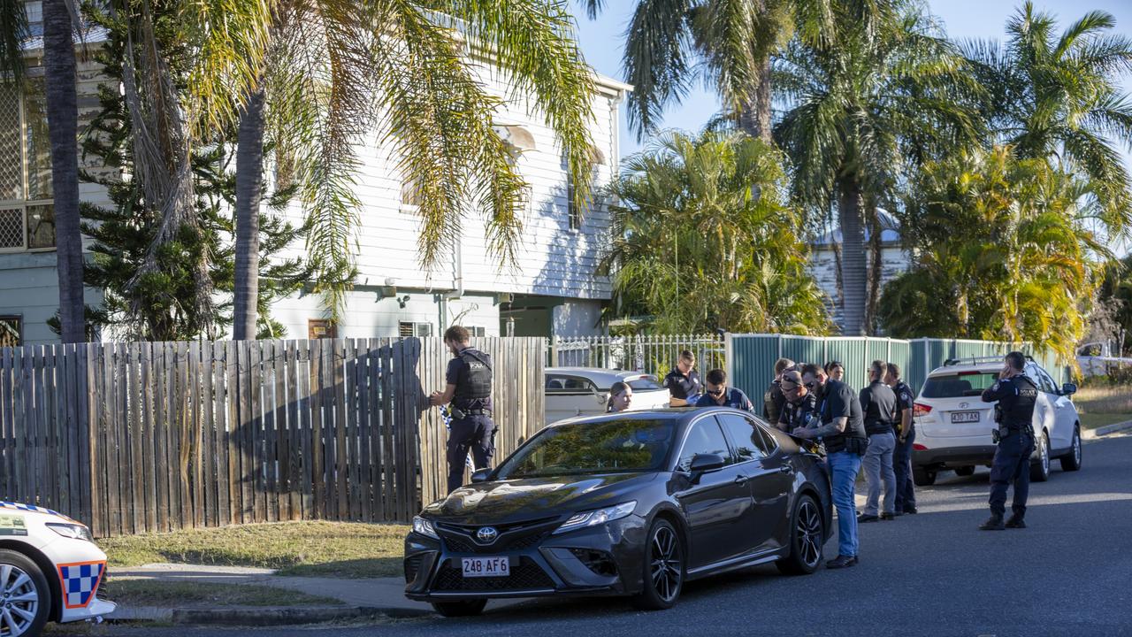 Police at the scene of an alleged homicide in West St, Allenstown, on August 21, 2022.