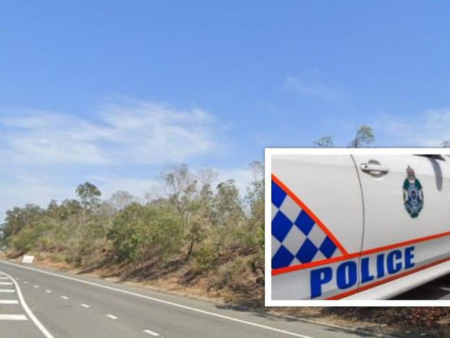 Police are controlling traffic on the Brisbane Valley Hwy, Coominya, after a large amount of grain fell from the back of a truck.