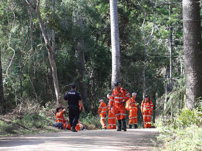 Police searching the Good Night Scrub National Park for the missing 17-year-old. Picture: Adam Head