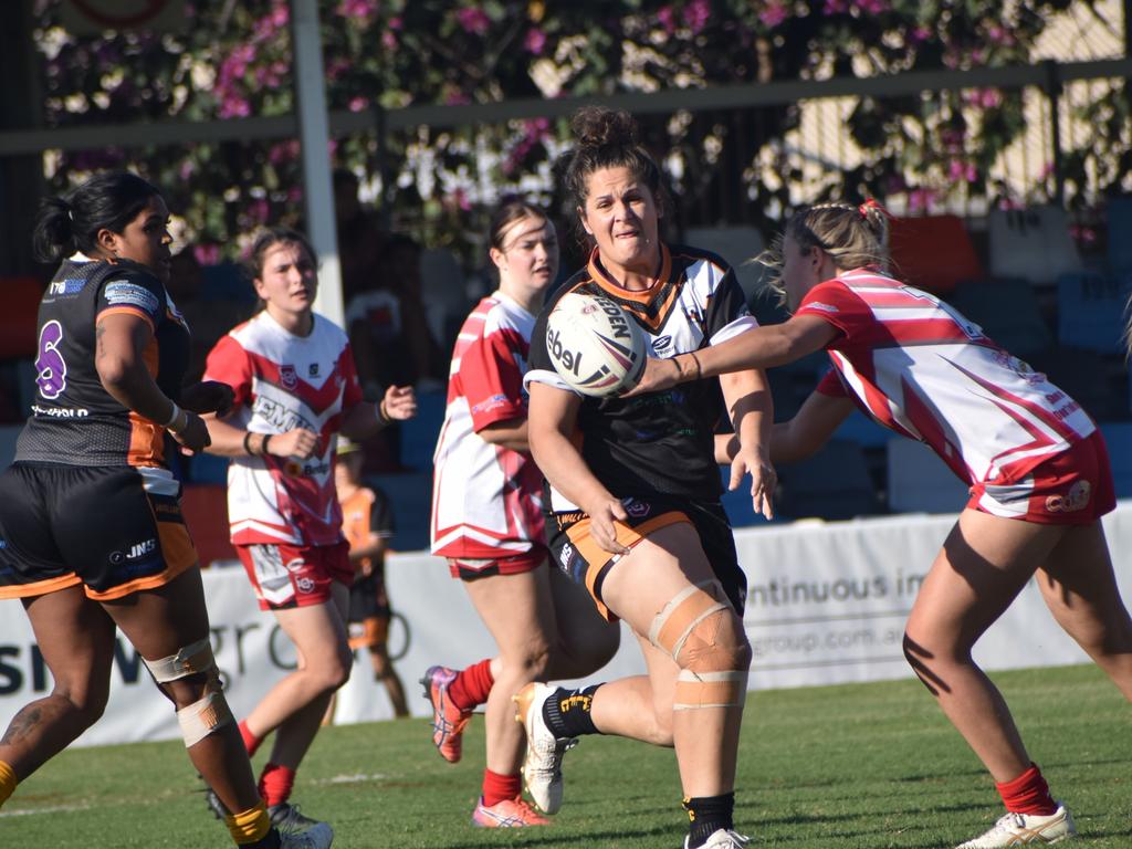 Rockhampton Rugby League open womenâ&#128;&#153;s semi-final, Wallabys versus Emu Park, Browne Park, July 22, 2023.