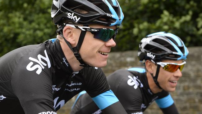 Chris and Richie Porte train together ahead of the Tour de France.