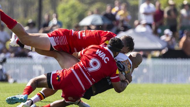 Men's Koori Knockout grand final, Walgett Aboriginal Connection vs Wiradjuri Aboriginal Rivers. Picture: Andrea Francolini