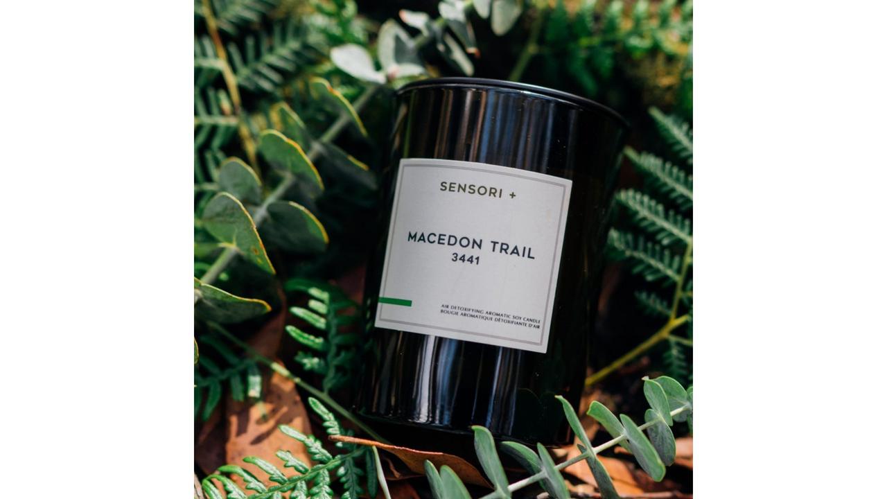 Sensori+ Air Detoxifying Aromatic Soy Candle - Macedon Trail. Image: Sensori+.