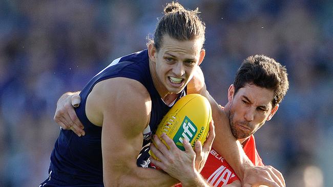 Nat Fyfe could consider his free agency options. Picture: Daniel Wilkins
