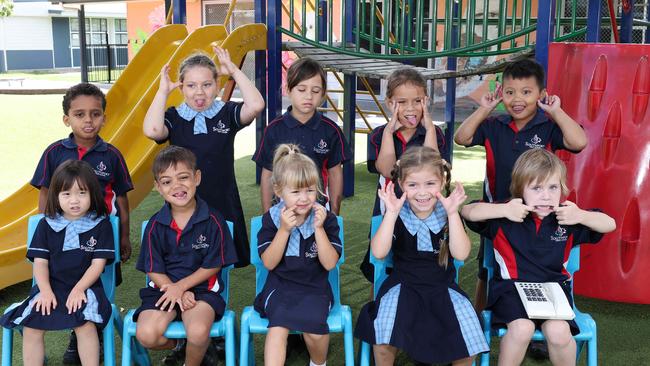 My First Year: Southport State School Prep P. Back row (L-R) Ephrem, Antonella, Violet, Milla, Randen. Front row Samantha, Kahu, Vanessa, Serena, Teddy. Picture Glenn Hampson