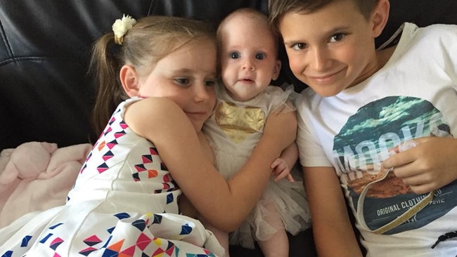 Olivia Douglas with her sister Lexie and brother Noah.