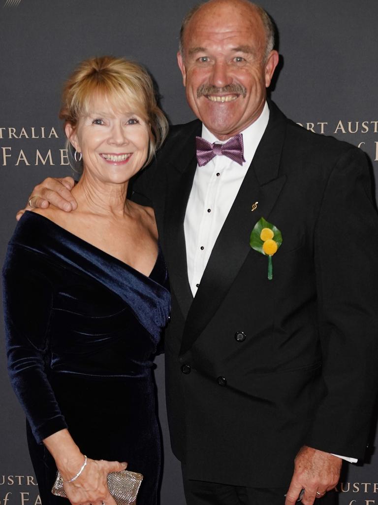 Wally and Jackie Lewis at a Sport Australia Hall of Fame awards gala in 2019