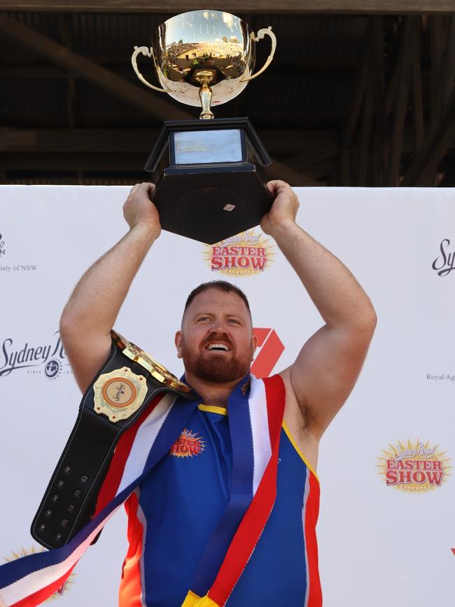 Mount Gambier's Robert Dowling, originally from New Zealand two out of the three major sawing championship titles at the Sydney Royal Easter Show. Picture: Head First Photos