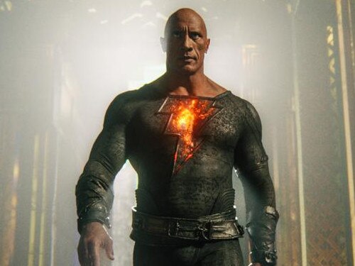 Dwayne Johnson in a scene from the movie Black Adam.