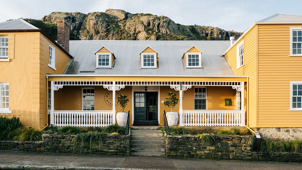 <h2>11. Ship Inn, Stanley</h2><p>An old sailors&rsquo; tavern reimagined as a storytelling lodge, the <a href="https://shipinnstanley.com.au/" target="_blank" rel="noopener">Ship Inn</a> is a series of elegantly styled suites and apartments. Come dusk, guests mingle in The Ghost of Old John Peacock lounge, sinking into fireside leather armchairs while enjoying Tassie wine and charcuterie from the cottage store down the road. When not soaking up panoramic views from the patio, climb The Nut &ndash; a sheer-sided bluff and the remains of an ancient volcanic plug &ndash; for end-of-the-Earth vistas across Bass Strait.</p><p class="button-common"><a title="Book now" href="https://shipinnstanley.com.au/" target="_blank" data-cta="Book now" data-editable="true">Book now</a></p>