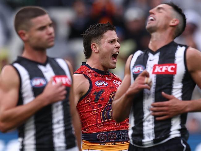 Jake Soligo bounced back into form. Picture: James Wiltshire/AFL Photos