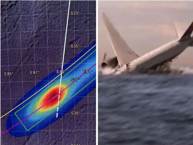 An artist impression of the MH370 flight crashing. Picture: National Geographic