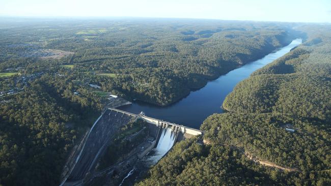 Warragamba Dam in Sydney’ west. Picture: John Feder