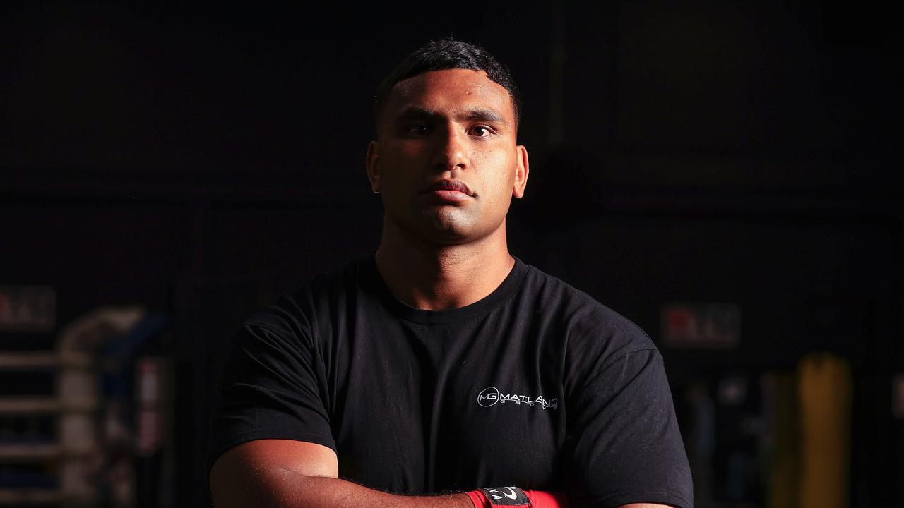 Tevita Pangai Jr gets ready for his next fight at NTJ Fight and Fitness in Slacks Creek. Pics Adam Head