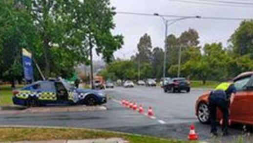 Norton Rd was closed off by police following an incident at Swinburne University's Croydon campus on December 7. Picture: 3AW