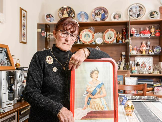 Linda McCartney with memorabilia she has collected of the late Queen. Picture: Brenton Edwards