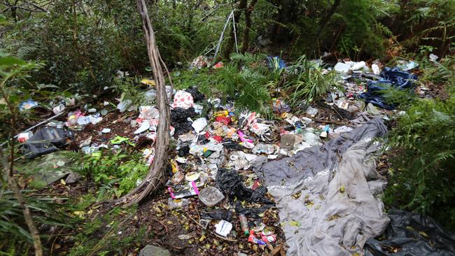 Rubbish left at North Head.