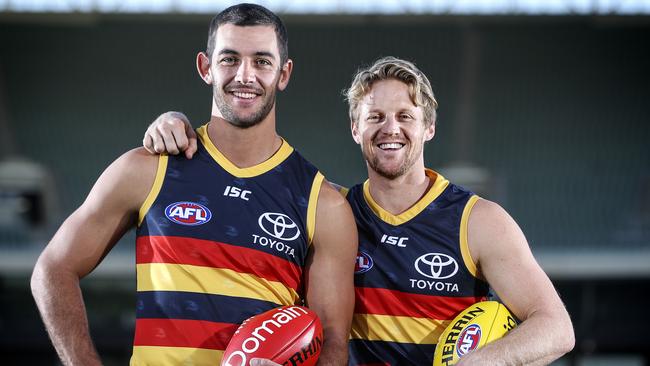 Don Pyke appointed Taylor Walker and Rory Sloane as co-captains for 2019. Picture: SARAH REED