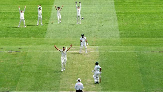 Last year’s Gabba pitch was rated “below average’’ and hit with a demerit point by the /ICC. Picture: Bradley Kanaris/Getty Images