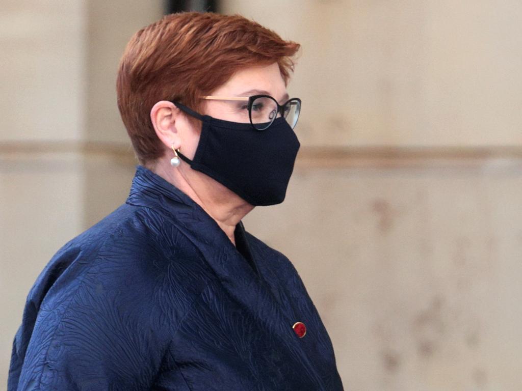 Australian Foreign Minister Marise Payne arrives for the G7 Foreign and Development Ministers in London earlier this week. Picture: Hannah McKay