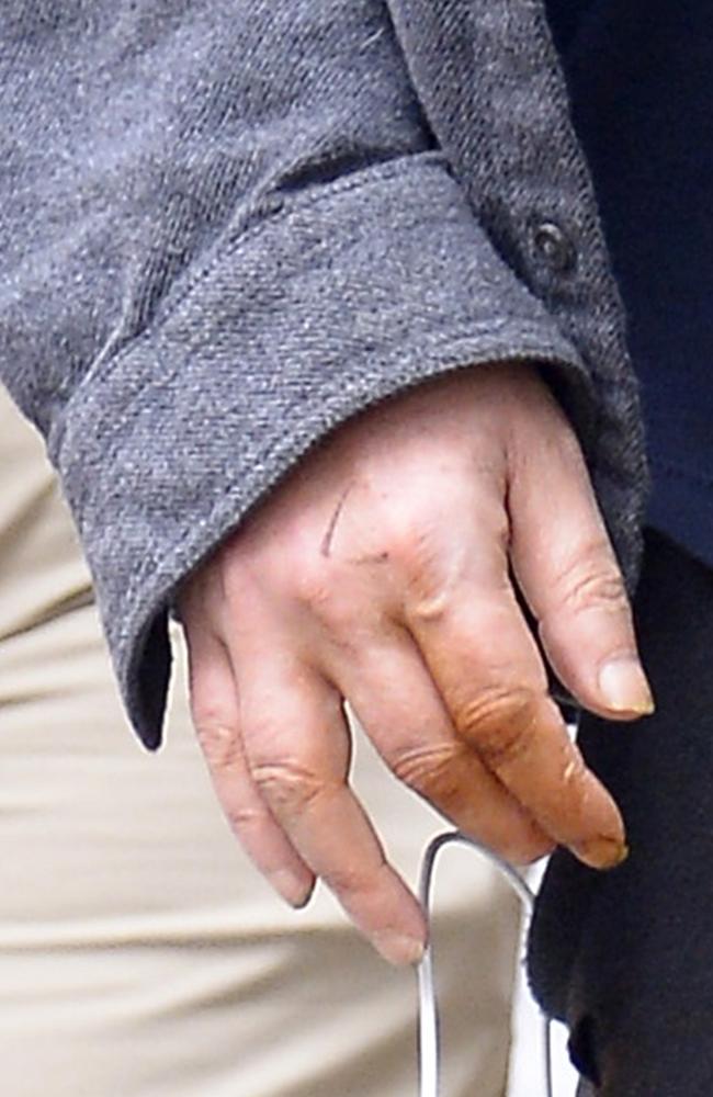 The Friends star sported long fingernails. Picture: Edward Opi / SplashNews.com.