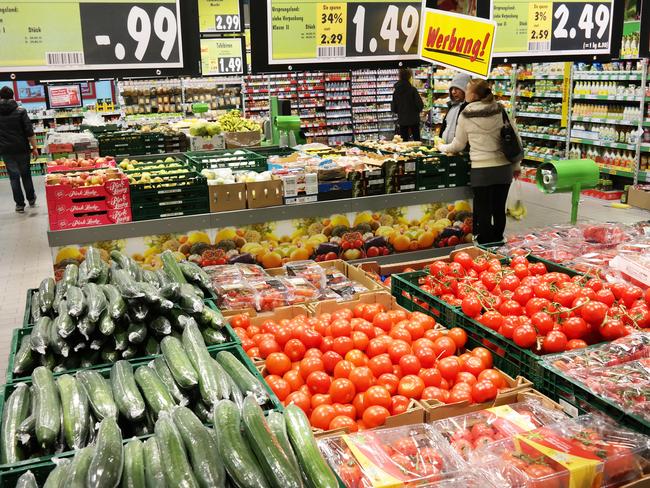 Inside one of Germany’s massive Kaufland stores.