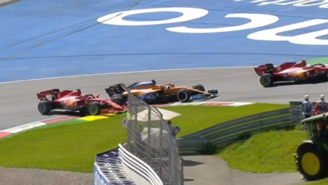 Vettel tried a crazy move on Sainz and finished 10th.