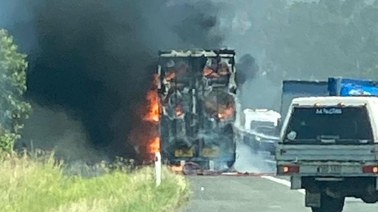 Bruce Highway Closed At Bajool Following Truck Fire | The Cairns Post