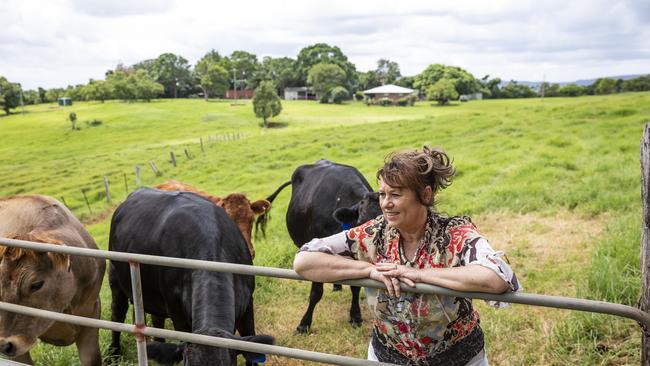 Leonie Smith, the president of the Beechmont CWA, which has become the go-to organisation for locals recovering from the fires. Picture: Mark Cranitch