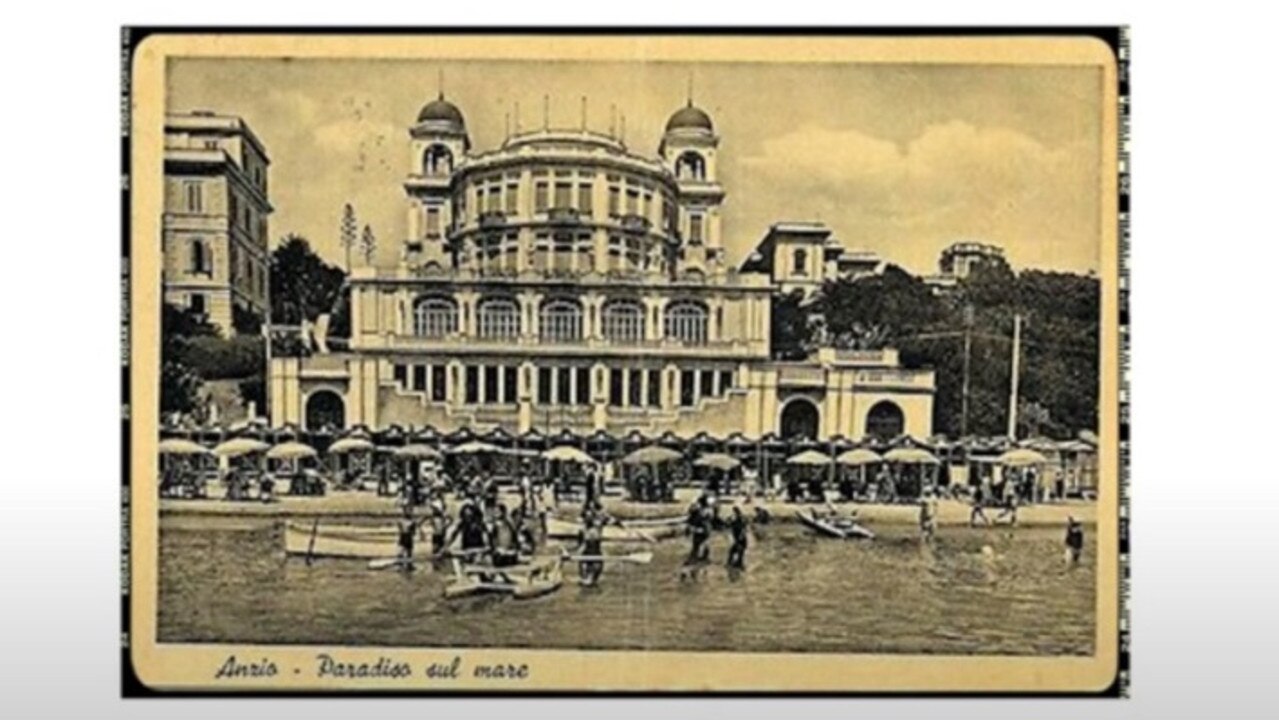 The original bustling seaside town where the palace was first designed in 1919. Picture: YouTube/abandonedcentral