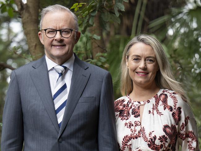 Anthony Albanese says its important to have an element in life that’s private, citing the moment he proposed to his fiancée and partner Jodie Haydon. Picture: NewsWire / Martin Ollman