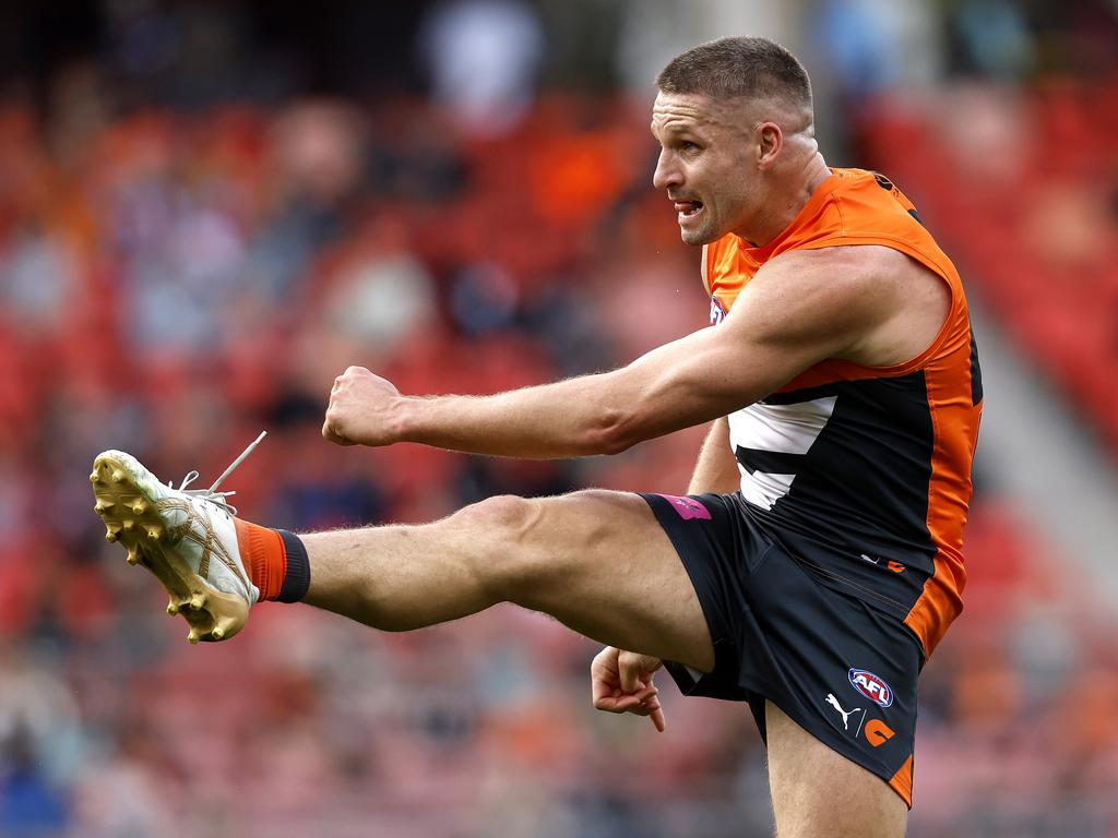 Jesse Hogan’s efficiency in front of goal on the way to his first Coleman Medal has played a big part in the Giants’ rise up the ladder. Picture: Phil Hillyard