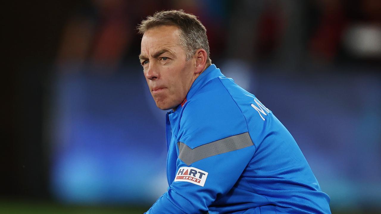 MELBOURNE, AUSTRALIA – Augus 12, 2023. AFL. Alastair Clarkson, senior coach of the Kangaroos before the round 22 match between North Melbourne and Essendon at the Marvel Stadium in Melbourne. Photo by Michael Klein.