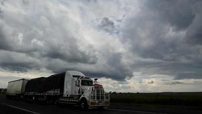 Storm clouds brew over Darling Downs country over Toowoomba. Pic Jono Searle