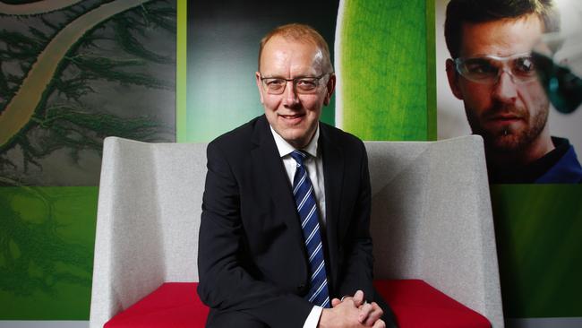 Head of BP Australia, Andy Holmes, in their Docklands offices.