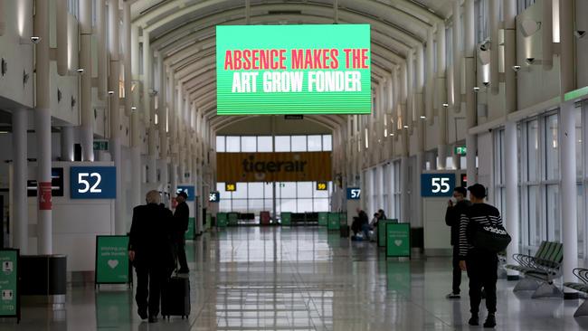 Travellers make their way to waiting lounges at Sydney Domestic Airport Terminal. Picture: Getty Images