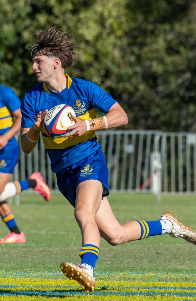 Adam Davis for TGS. 2024 O'Callaghan Cup at Downlands College. Photo by Nev Madsen