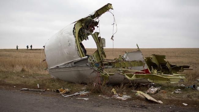 Parts of the Malaysia Airlines flight MH17. Picture: Menahem Kahana / AFP