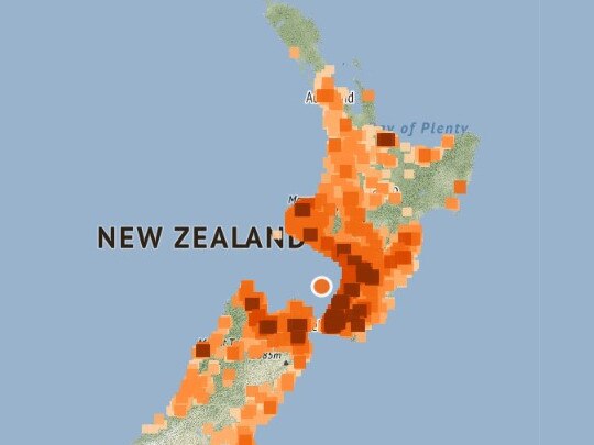 GeoNet recorded a6.1 magnitude earthquake north of Wellington. Picture: Twitter (GeoNet)