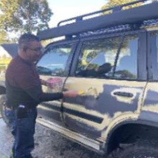 Greg Lynn painted his car as part of an ‘elaborate, calculated and protracted’ series of actions to disguise his involvement in the missing campers case, the prosecution says. Picture: Supreme Court of Victoria