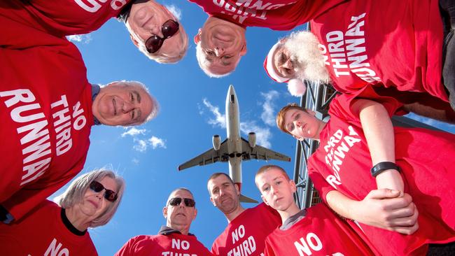 Resident's along Melbourne's north have rallied against plans for an East West runway at Melbourne Airport. Picture Jay Town.