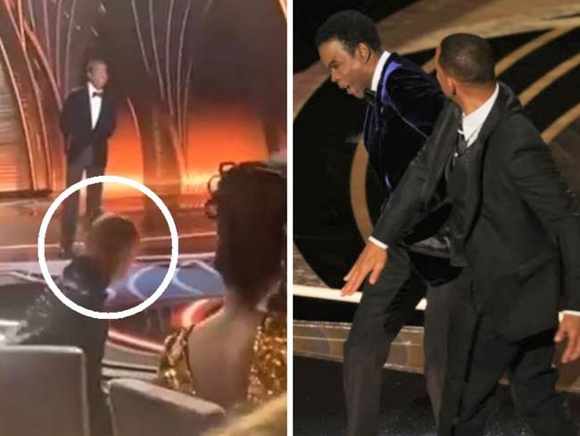 Jada Pinkett Smith reacts to husband Will Smith at the Oscars