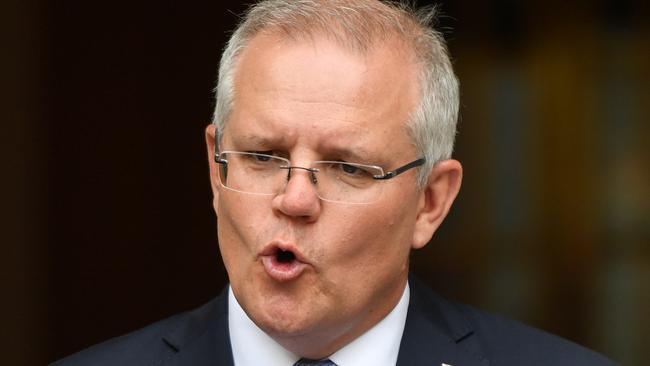 Scott Morrison in Canberra on Thursday. Picture: AAP