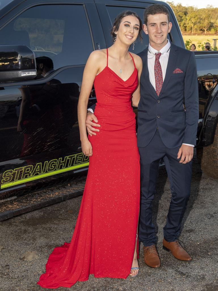 Jaymee Suliman partnered by Mitch Williams. Mary MacKillop Catholic College formal at Rosalie House. Thursday, November 18, 2021. Picture: Nev Madsen.