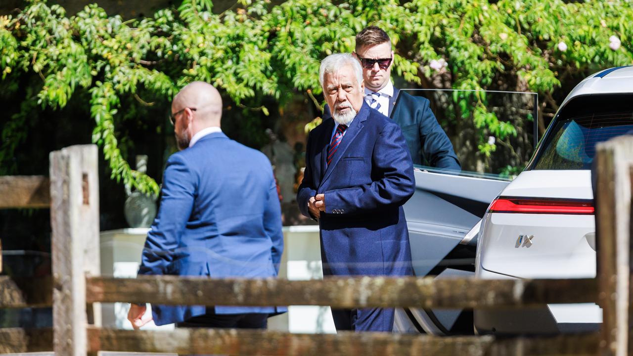 East Timor Prime Minister Xanana Gusmao arrives for the private funeral service of Harold Mitchell at Montsalvat in Eltham. Picture NCA NewsWire / Aaron Francis