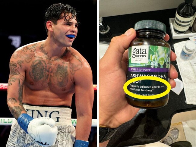 Ryan Garcia posted this image of a supplements bottle following news of his positive test.