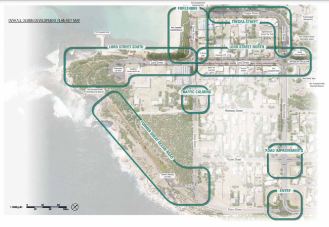 Port Campbell's overall design development plan key map. Picture: Supplied