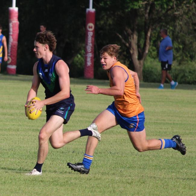 ATC's Jarvis Warr was a Mr Everywhere man against Marist College Ashgrove. Picture: Sue Middleton